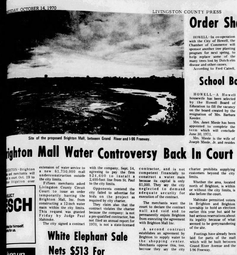 Brighton Mall - Oct 14 1970 Article
